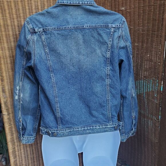 Bullhead Distressed Denim Jacket M - Picture 2 of 10
